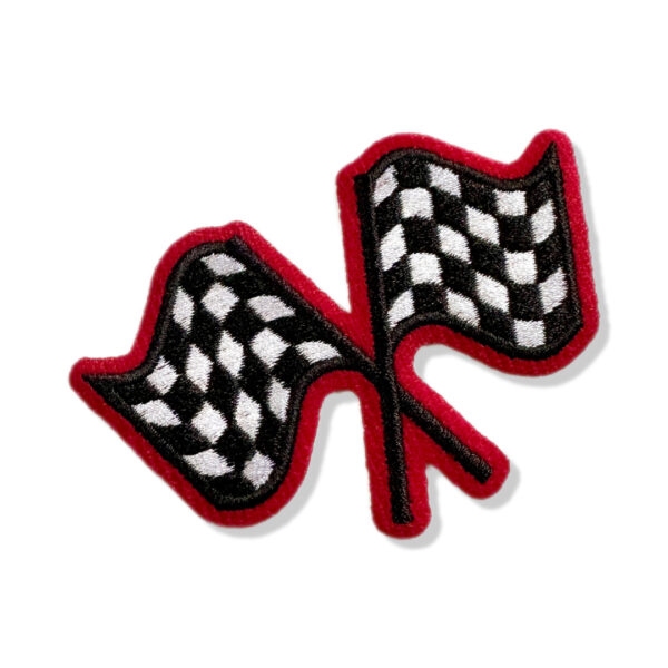CAR046T04 Bandeiras Racing Kart Patch Bordado Termo Adesivo