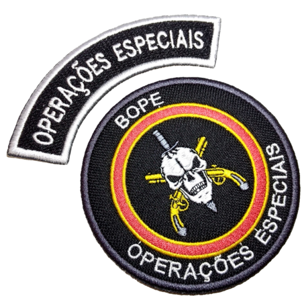 EML038V+EML047V Operações Especiais Patch Bordado Fecho de Contato