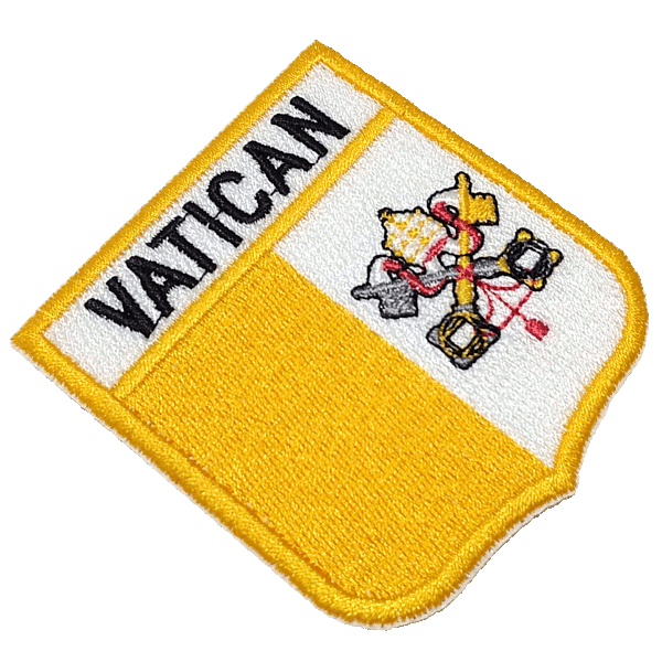 Bandeira Vaticano BEIN048 Patch Bordado para Uniforme Camisa