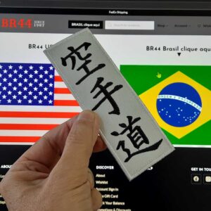 AM0036T01 Karate Do Kanjis Patch Bordado Termo Adesivo