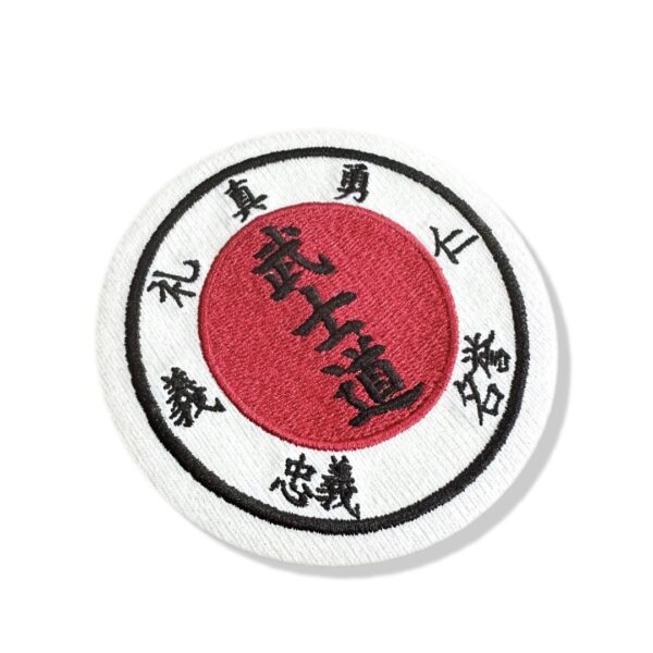 Kanjis Codigo Karate Bushido Patch Bordado Para Kimono Roupa
