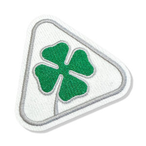 CAR071T 01 Quadrifoglio Patch Bordado Fixar Com Ferro Quente