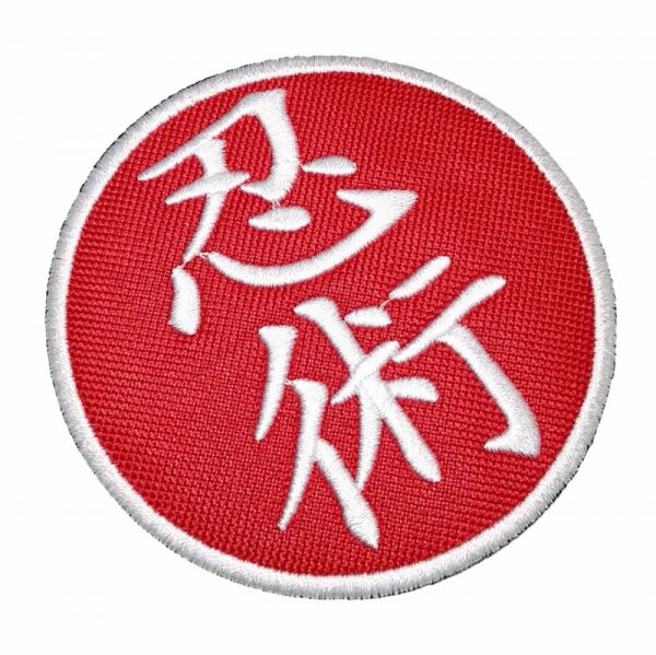 Ninjutsu Kanjis Patch Bordado Para Roupa Kimono Arte Marcial