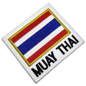 Muay Thai Bandeira Tailândia Patch Bordado Para Kimono