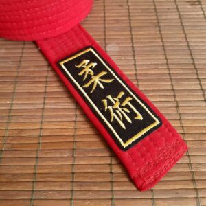 AM0136T Jiu-Jitsu Kanji Patch Bordado Termo Adesivo