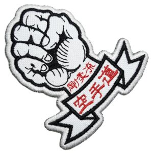 Karate Kanji Patch Bordado Para Kimono Jaqueta Camisa Calça