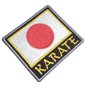 Karate Bandeira Japão Patch Bordado Para Kimono Roupa Camisa