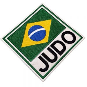 Judô Bandeira Brasil Patch Bordado Para Kimono Arte Marcial