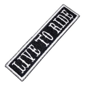 NT0524T Live To Ride Patch Bordado Termo Adesivo ou Costurar