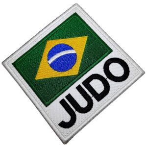 Bandeira Brasil Judo ATM078 Patch Bordado para Kimono Camisa