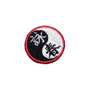 ATM156T Wing Chun Yin Yang Patch Bordado Termo Adesivo