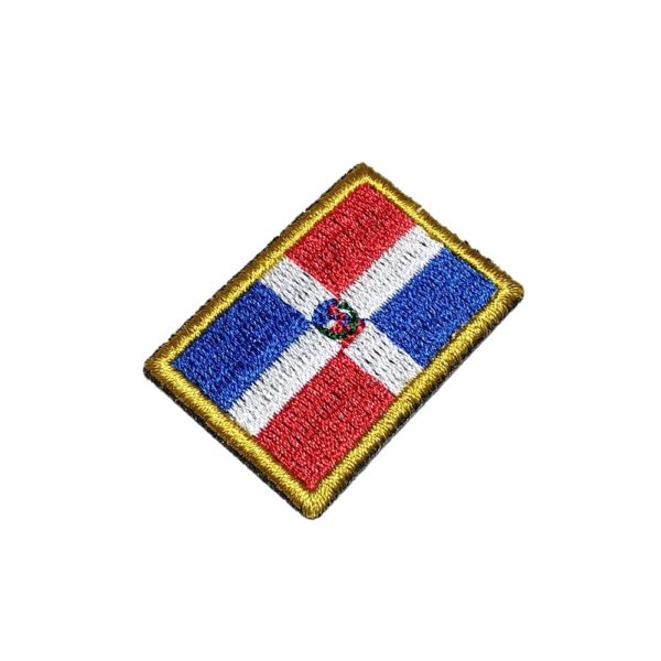 Bandeira República Dominicana Patch Bordado Para Uniforme