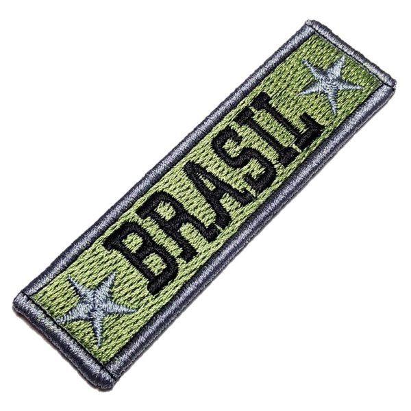 M0129V03 Brasil Militar Patch Bordado Fecho Contato Gancho