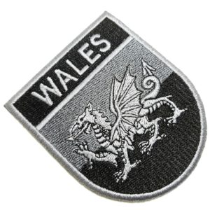 Bandeira País de Gales Patch Bordado Para Camisa Uniforme