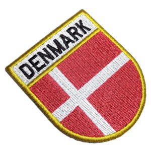 Bandeira País Dinamarca Patch Bordado Para Camisa Uniforme