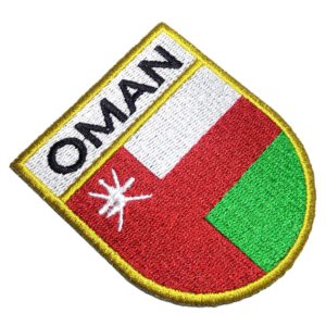 Bandeira País Oman Patch Bordado Para Roupas Uniforme Boné