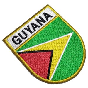 Bandeira País Guiana Patch Bordado Para Camisa Uniforme Boné