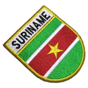 Bandeira País Suriname Patch Bordado Para Camisa Uniforme