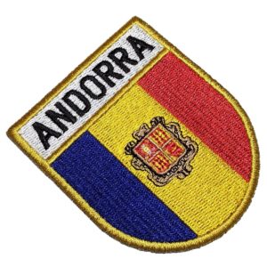 Bandeira País Andorra Patch Bordado Para Uniforme Boné Calça