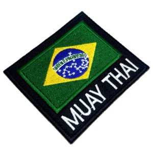 Muay Thai Bandeira do Brasil Patch Bordado Para Kimono Calça