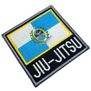 Jiu-Jitsu Bandeira Rio de Janeiro Patch Bordado Para Kimono