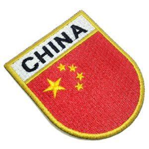 Bandeira País China Patch Bordado Para Uniforme Boné Calça