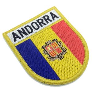 Bandeira País Andorra Patch Bordado Fecho Contato Gancho