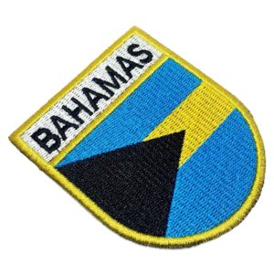 BP0208ET01 Bandeira País Bahamas Patch Bordado Termo Adesivo