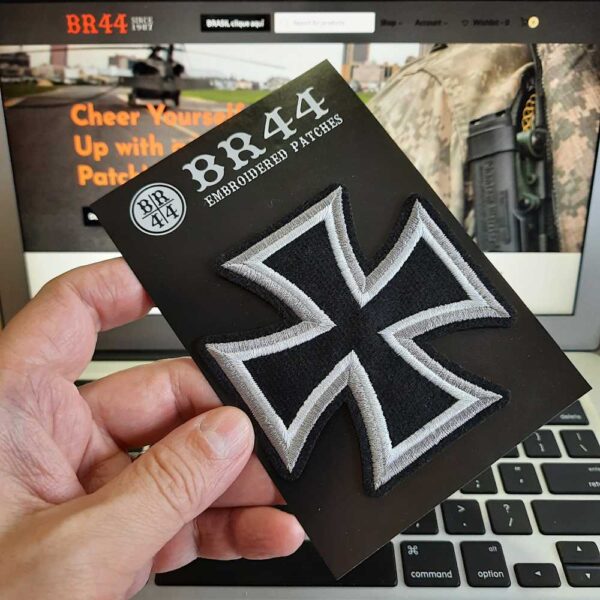 M0025T02 Cruz de Ferro 1ª Guerra Patch Bordado Termo Adesivo - Imagem 3