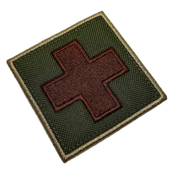 M0049T03 Cruz Vermelha Patch Bordado Termo Adesivo Costura