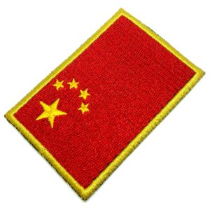 Bandeira China Patch Bordado Para Uniforme Camisa Kimono