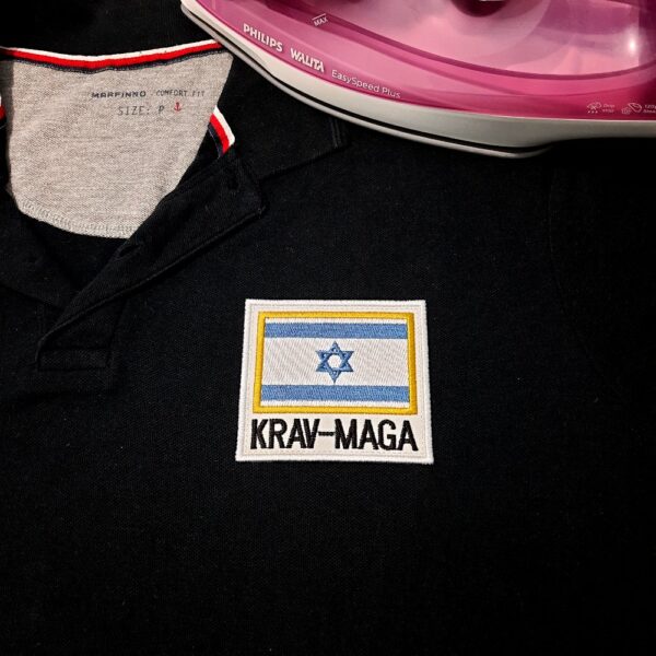 AM0236T01 Krav-Maga Israel Patch Bordado Termo Adesivo - Image 2