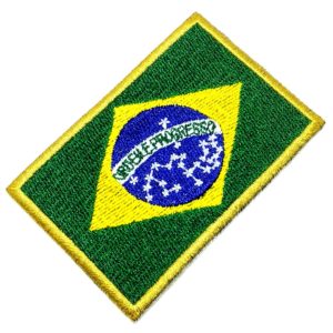 Bandeira Brasil Patch Bordado Para Uniforme Camisa Kimono