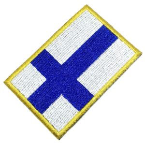 Bandeira Finlândia Patch Bordado Para Uniforme Camisa Kimono