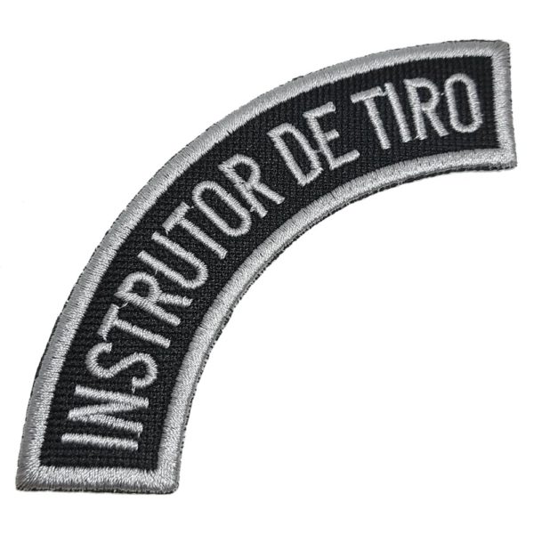 Instrutor de Tiro Patch Bordado com Fecho de Contato Gancho