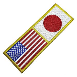 Bandeira EUA Estados Unidos Japão Patch Bordado Para Kimono
