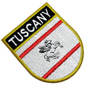 Bandeira Região Toscana Itália Patch Bordada Termo Adesivo