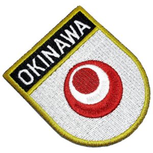 Bandeira Okinawa Japão Patch Bordada Termo Adesivo Para Boné