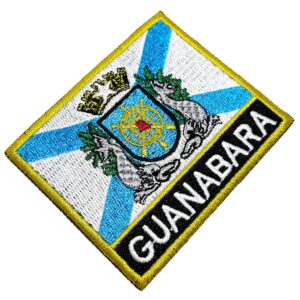 Bandeira Estado Guanabara Brasil Patch Bordada Termo Adesivo