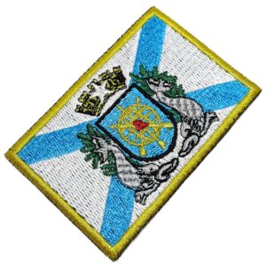 Bandeira Estado Guanabara Brasil Patch Bordada Termo Adesivo