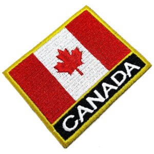 Bandeira País Canada Patch Bordada Termo Adesivo Para Kimono