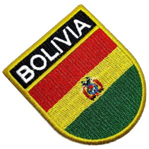 Bandeira País Bolívia Patch Bordada Termo Adesivo Para Roupa