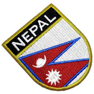 Bandeira País Nepal Patch Bordada Termo Adesivo Para Mochila