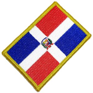 Bandeira República Dominicana Patch Bordada Fecho Contato