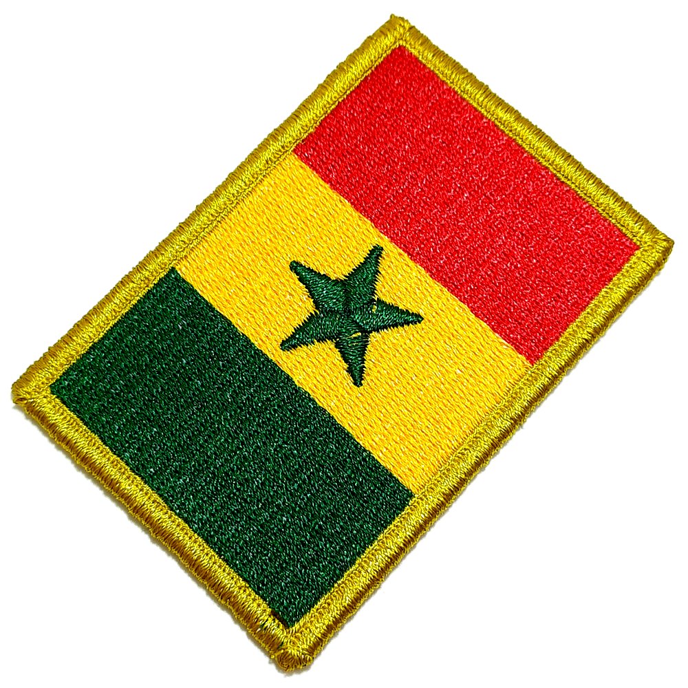 Bandeira País Senegal Patch Bordada Fecho Contato Para Roupa - BR44