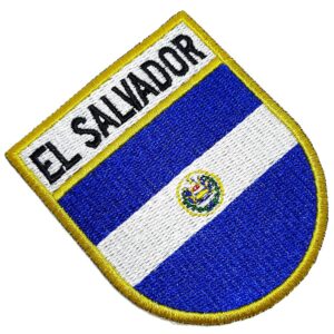 Bandeira País El Salvador Patch Bordada Termo Adesivo