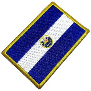 Bandeira País El Salvador Patch Bordada Termo Adesivo