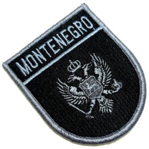 Bandeira País Montenegro Patch Bordada Fecho Contato Gancho