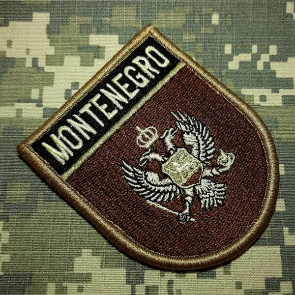 Bandeira País Montenegro Patch Bordada Fecho Contato Gancho - Imagem 3