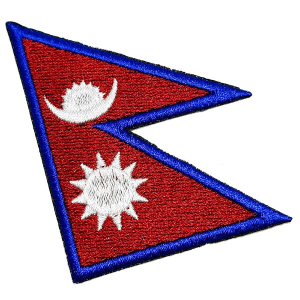 Bandeira País Nepal Patch Bordada Termo Adesivo Para Roupas